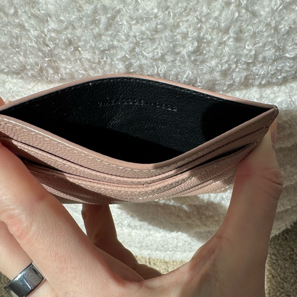 YSL Saint Laurent Cassandre Card Case Holder in Pale Blush | Case grain de Poudr - Picture 8 of 12